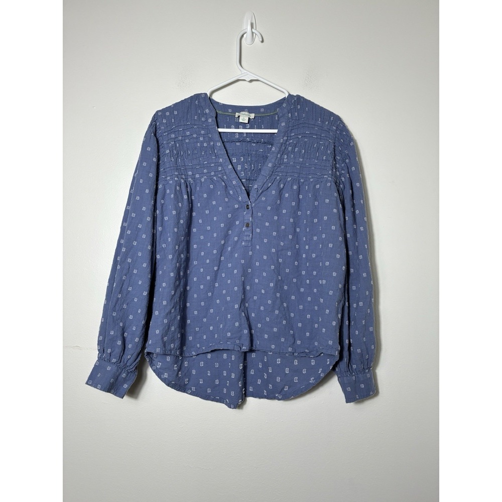 Sundance Blue Printed Button-Down Blouse
